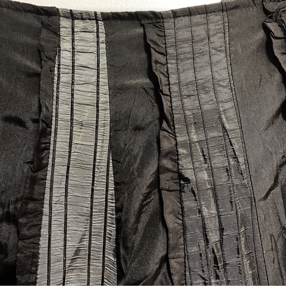 SeVilla Canada Black Gray Goth Punk Pleated Skirt 8 - Picture 4 of 7